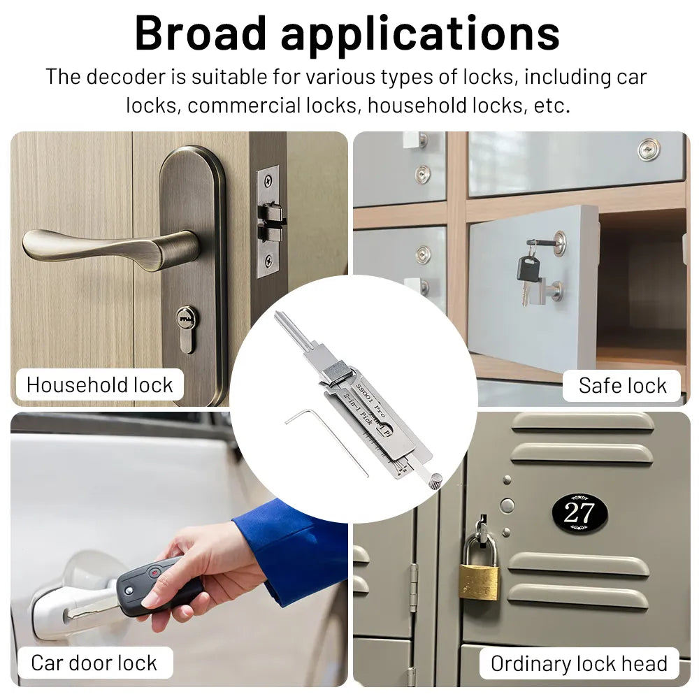 ⏰3-second unlocking🔥Home Use 2-in-1 Precision Lock Picking Tool（✌Thieves cannot use it）