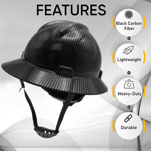 Handcrafted carbon fiber safety helmet - suitable for blue-collar workers, ultra-lightweight, hard material protects your safety