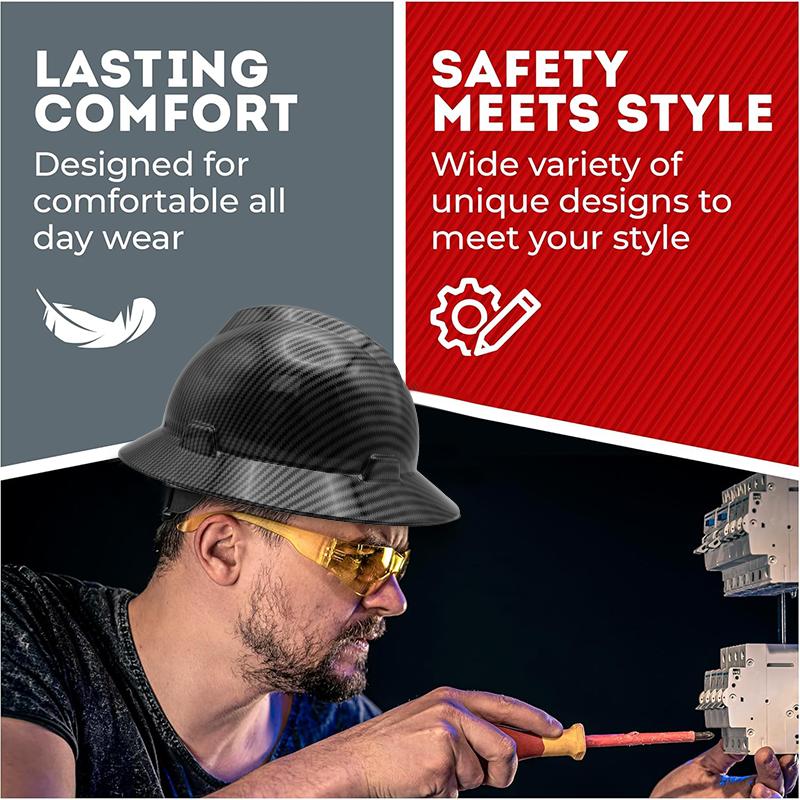 Handcrafted carbon fiber safety helmet - suitable for blue-collar workers, ultra-lightweight, hard material protects your safety