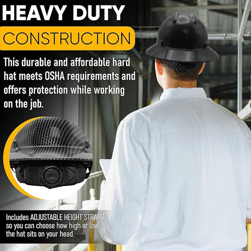 Handcrafted carbon fiber safety helmet - suitable for blue-collar workers, ultra-lightweight, hard material protects your safety