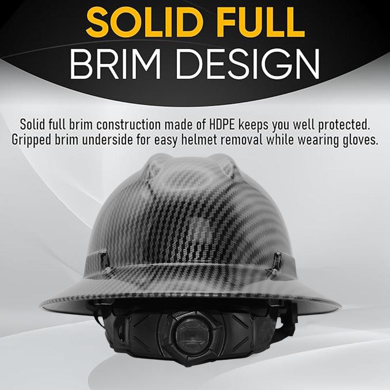 Handcrafted carbon fiber safety helmet - suitable for blue-collar workers, ultra-lightweight, hard material protects your safety