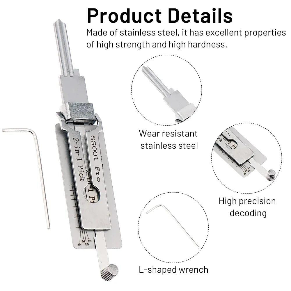 ⏰3-second unlocking🔥Home Use 2-in-1 Precision Lock Picking Tool（✌Thieves cannot use it）