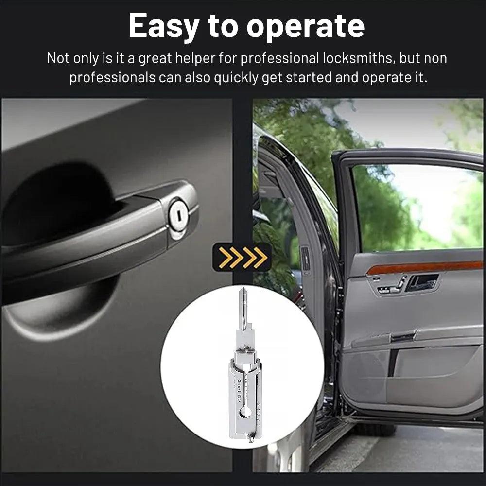 ⏰3-second unlocking🔥Home Use 2-in-1 Precision Lock Picking Tool（✌Thieves cannot use it）