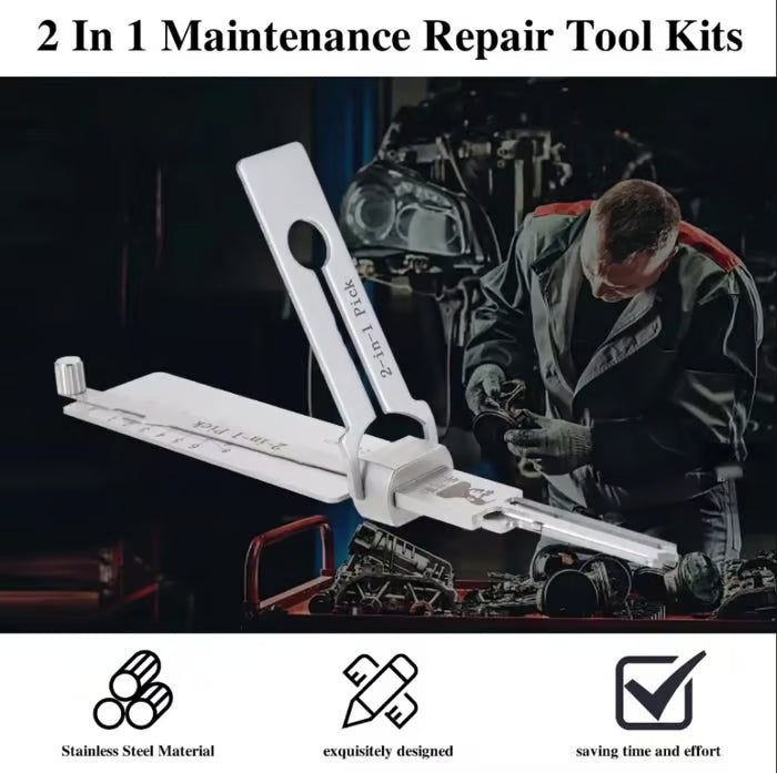 ⏰3-second unlocking🔥Home Use 2-in-1 Precision Lock Picking Tool（✌Thieves cannot use it）