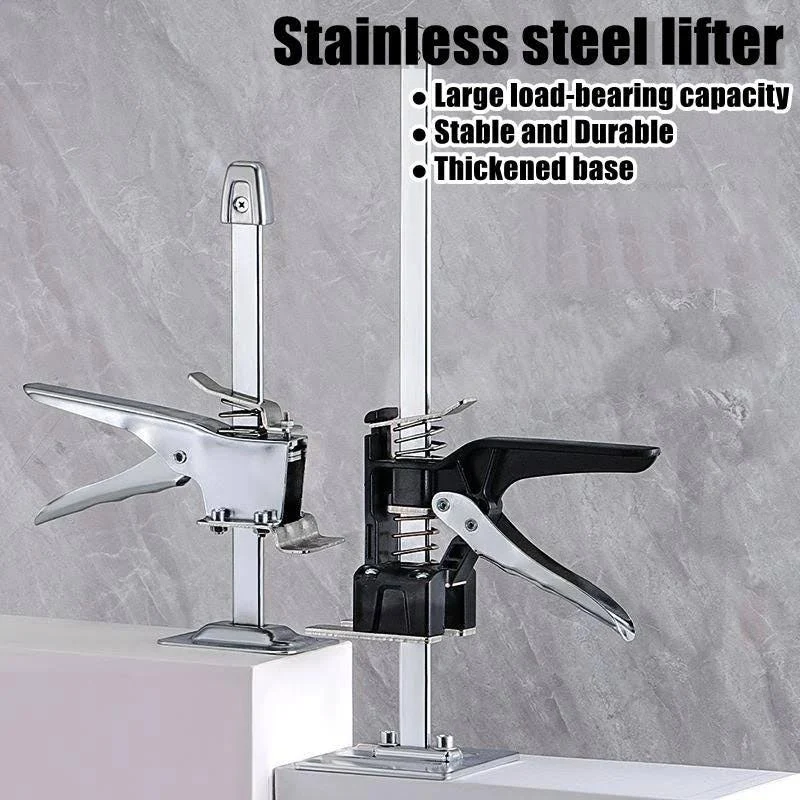 Lever-operated jack handle, construction jack, wall tile positioning tool, multi-purpose height-adjustable lifting device, door panel lifting cabinet, lifting height: 6.69 inches, dynamic load capacity: 450 lbs per pair